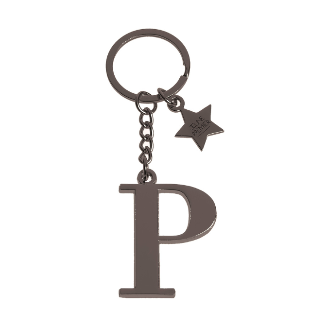 Брелок черный с буквой P - Keychain Letter Black P (не забудьте выбрать к нему ШАРМ)