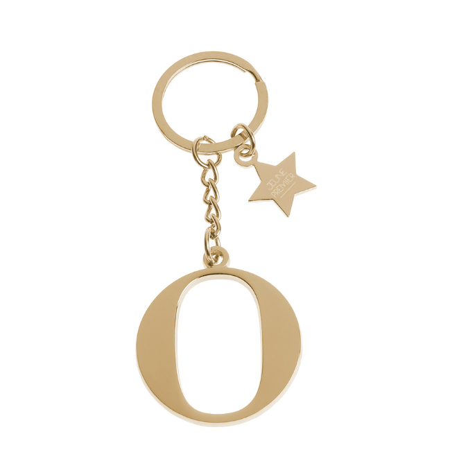 Брелок золотистый с буквой O - Keychain Letter Gold O (не забудьте выбрать к нему ШАРМ)