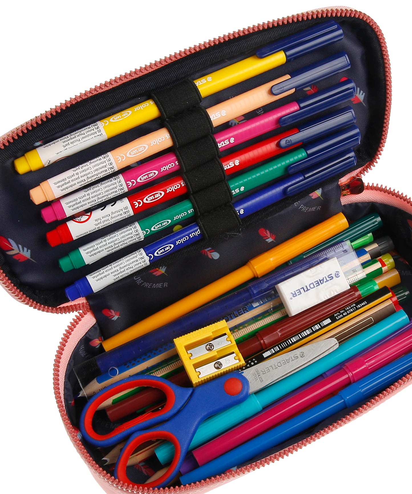 Пенал без наполнения с резиночками Pencil Box - Rainbow Unicorn