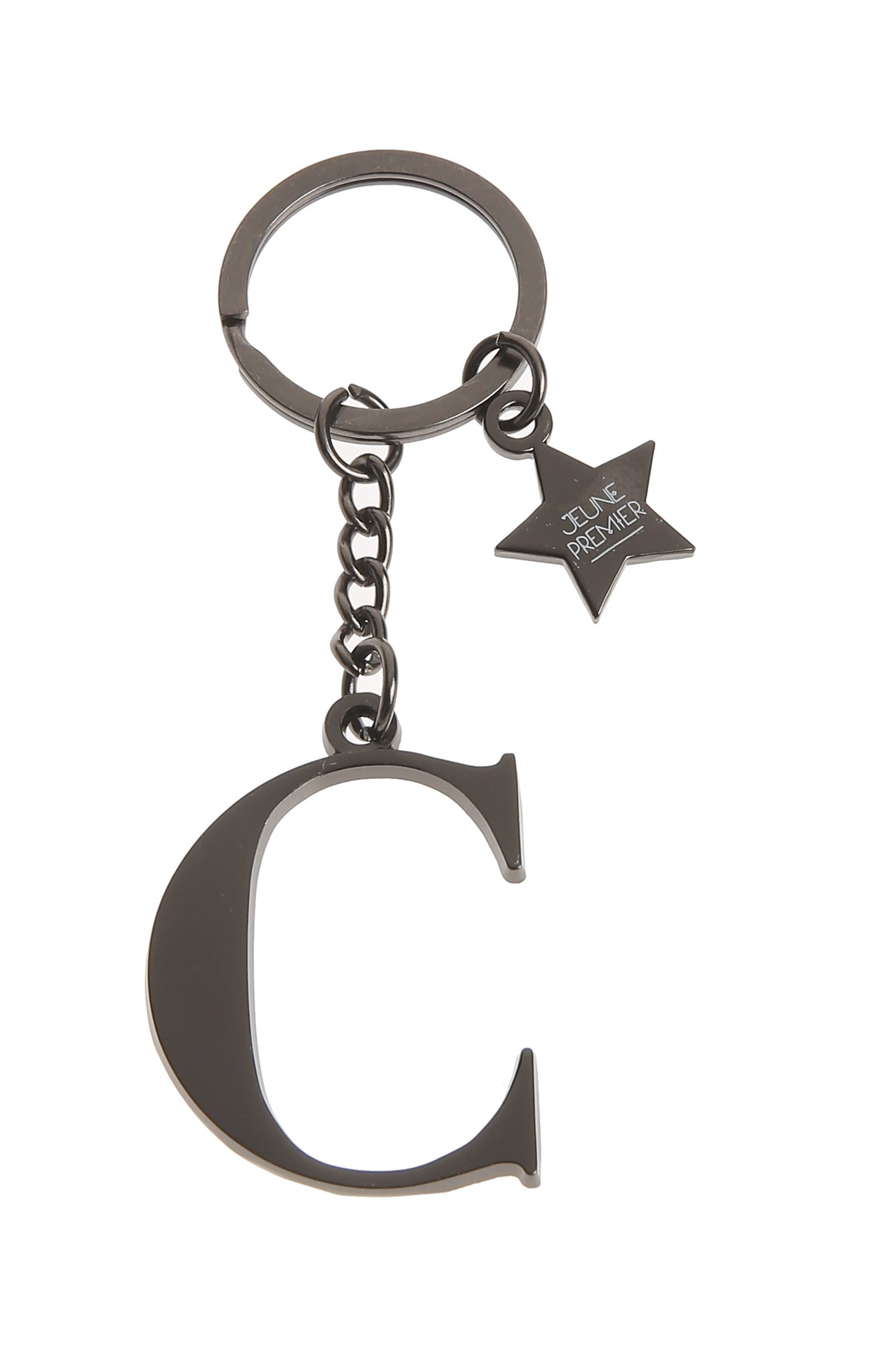 Брелок черный с буквой C - Keychain Letter Black C (не забудьте выбрать к нему ШАРМ)