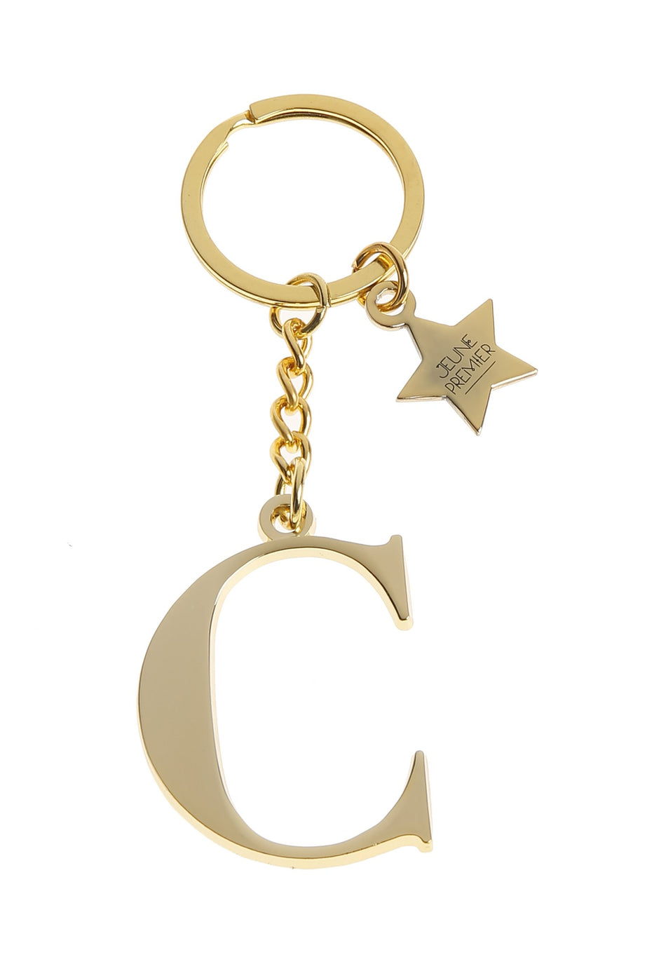 Брелок золотистый с буквой C - Keychain Letter Gold C (не забудьте выбрать к нему ШАРМ)