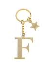 Брелок золотистый с буквой F - Keychain Letter Gold F