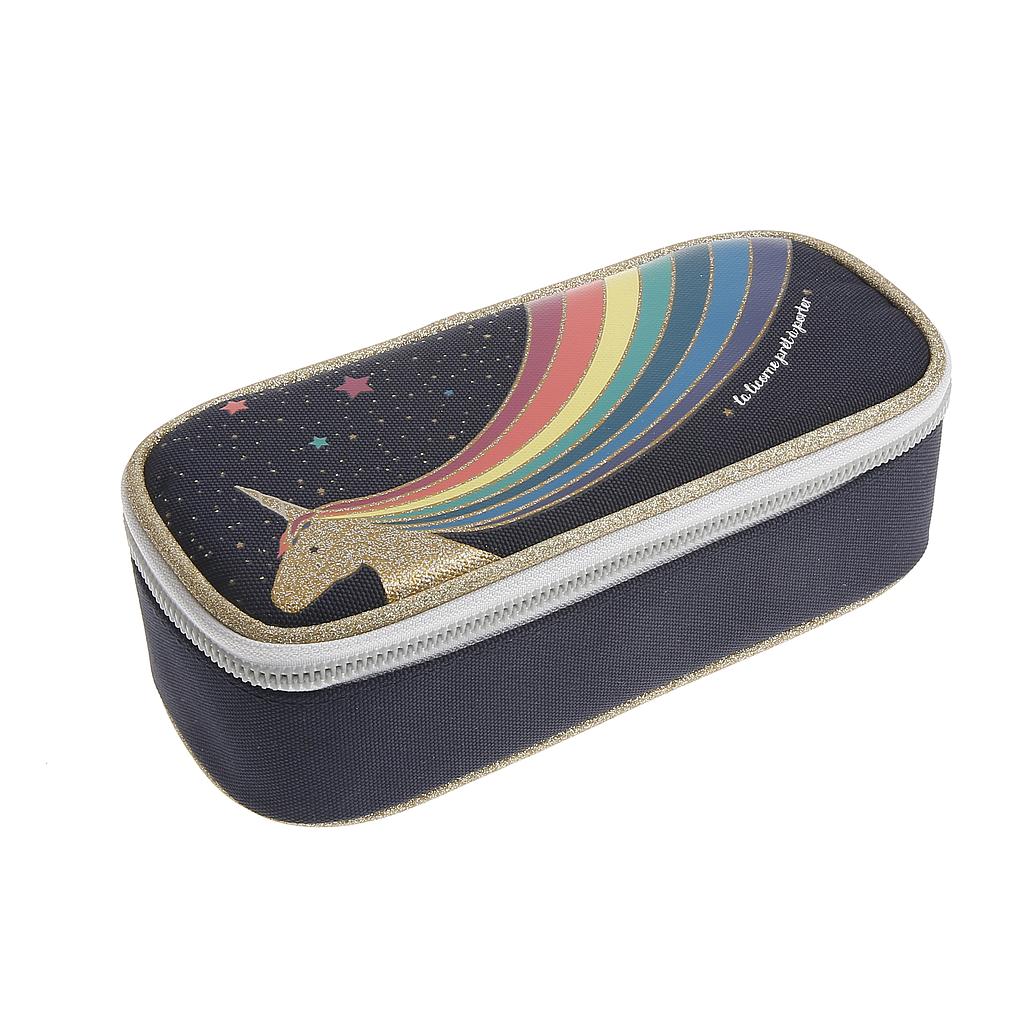 Пенал без наполнения с резиночками Pencil Box - Unicorn Gold