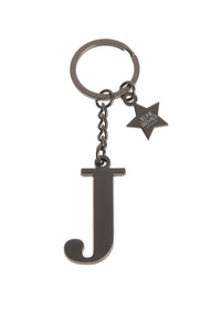 Брелок черный с буквой J - Keychain Letter Black J