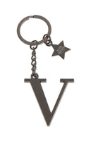 Брелок черный с буквой V - Keychain Letter Black V