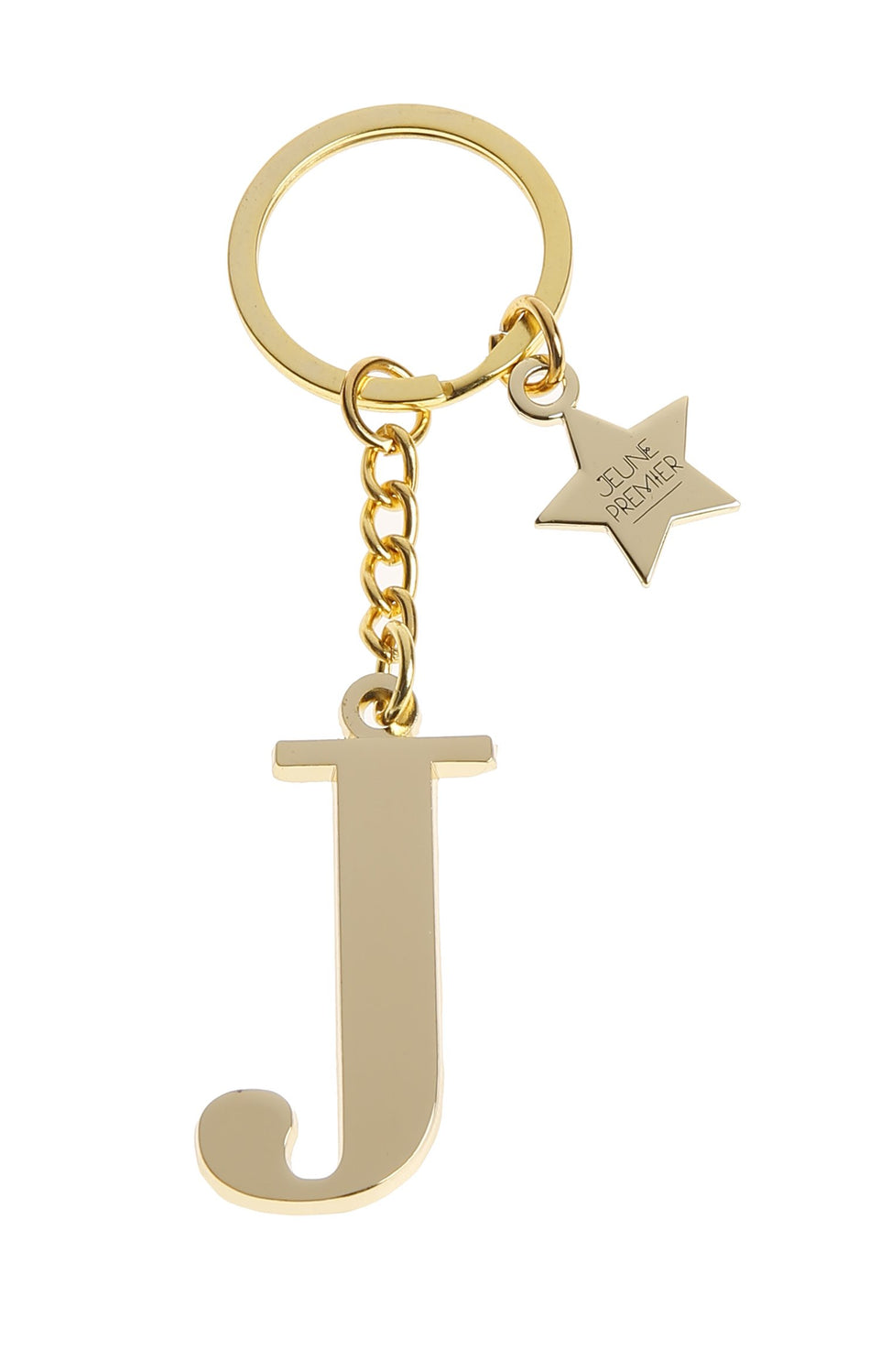 Брелок золотистый с буквой J - Keychain Letter Gold J