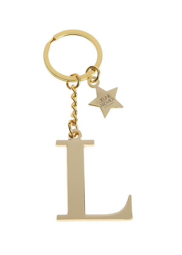 Брелок золотистый с буквой L - Keychain Letter Gold L