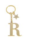 Брелок золотистый с буквой R - Keychain Letter Gold R