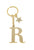 Брелок золотистый с буквой R - Keychain Letter Gold R