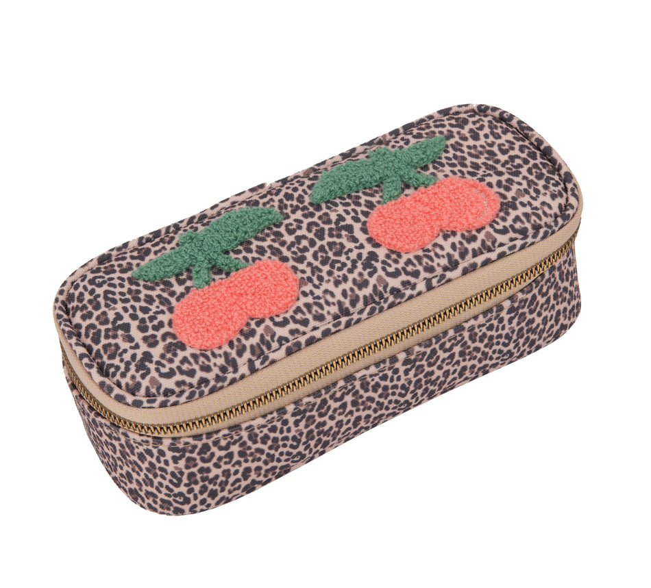 Пенал без наполнения с резиночками Pencil Box - Leopard Cherry